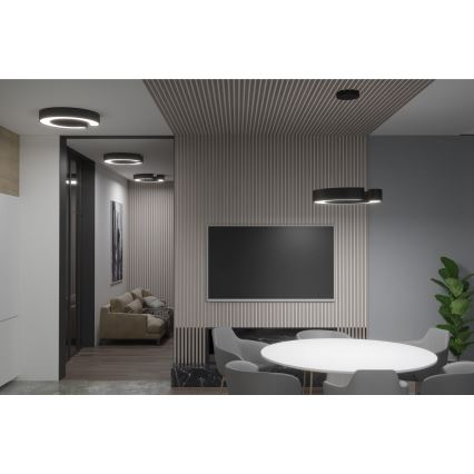 Immax NEO 7134 - LED SMART Ljusreglerad ljuskrona på textilsladd CÉČKO LED/43W/230V + fjärrkontroll 60 cm Tuya ZigBee
