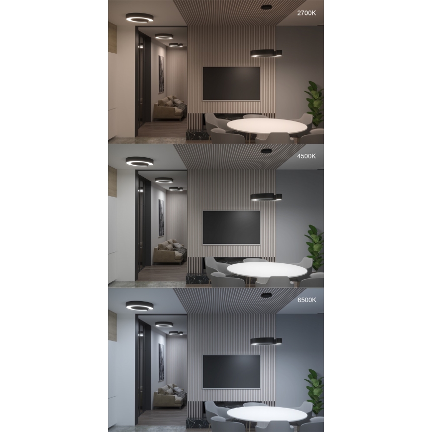 Immax NEO 7134 - LED SMART Ljusreglerad ljuskrona på textilsladd CÉČKO LED/43W/230V + fjärrkontroll 60 cm Tuya ZigBee