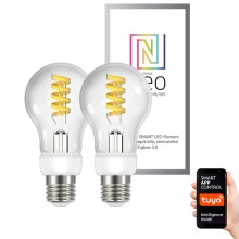 Immax Neo - SET 2x Dimbar LED-lampa FILAMENT E27/5W/230V 2700-6000K