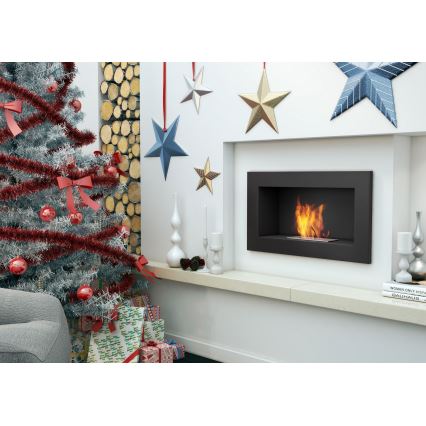 Kratki - Inbyggd BIO-eldstad 37,4x64,8 cm 1 kW svart