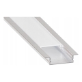 Inbyggnadsprofil för LED-remsor 1 m silver/vit