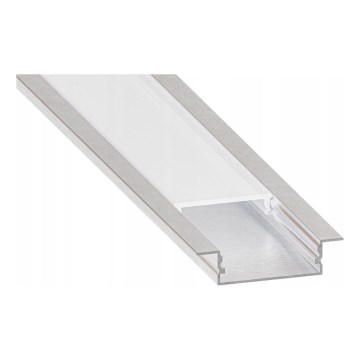 Inbyggnadsprofil för LED-remsor 1 m silver/vit