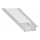Inbyggnadsprofil för LED-remsor 1 m silver/vit