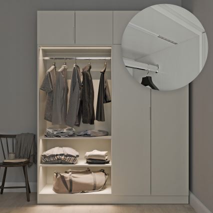 Inbyggnadsprofil för LED-remsor 1 m silver/vit