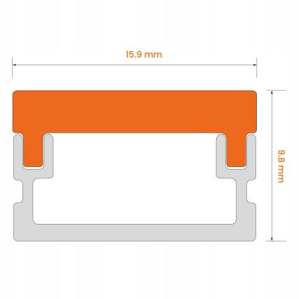 Inbyggnadsprofil för LED-remsor 1 m silver/vit