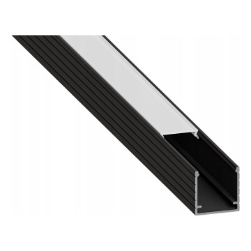 Inbyggnadsprofil för LED-remsor 1 m svart/vit
