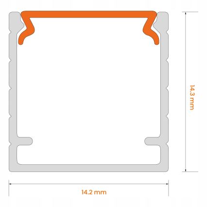 Inbyggnadsprofil för LED-remsor 1 m vit