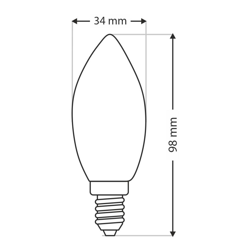 Industriell glödlampa C35 E14/40W/230V 2700K
