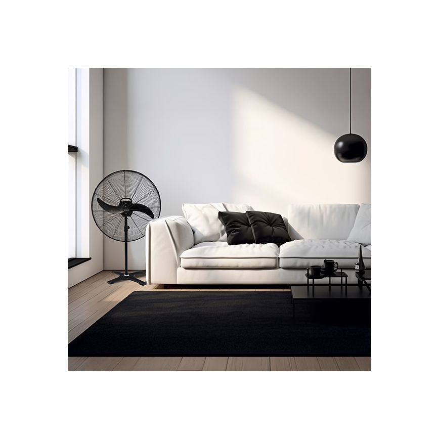 Industriell golvfläkt 115 W/230 V, Ø 66 cm, svart