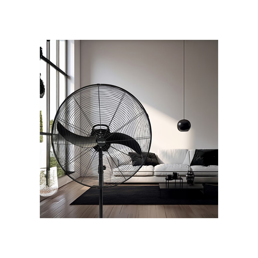 Industriell golvfläkt 115 W/230 V, Ø 66 cm, svart