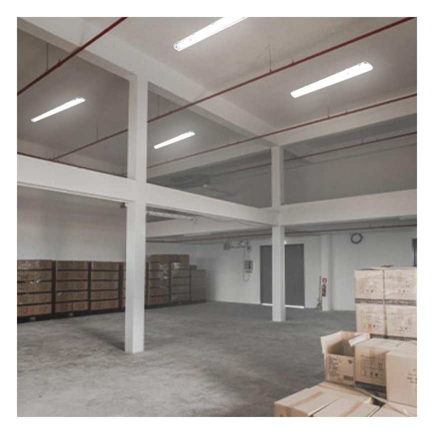 industriellt lysrör T8 2xG13/18W/230V IP65 126 cm