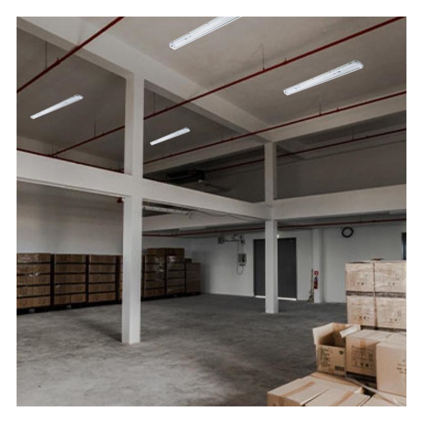 industriellt lysrör T8 2xG13/18W/230V IP65 126 cm