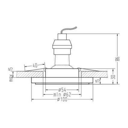 Infälld Belysning EYE 1xGU10/35W/230V