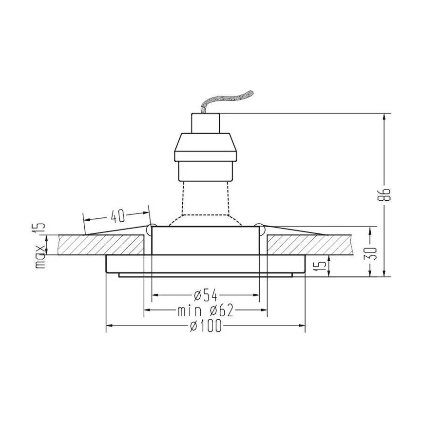 Infälld Belysning EYE 1xGU10/35W/230V