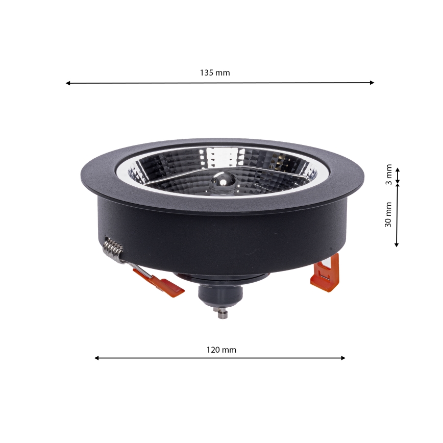 Infälld Belysning REDONDO 1xAR111 - GU10/25W/230V
