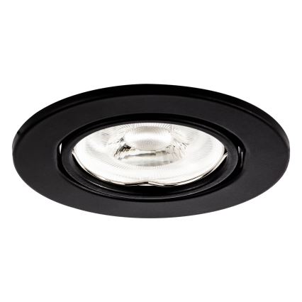 Infälld downlight 1xGU10/MR16/10W/230V Ø 9 cm svart