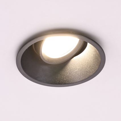Infälld lampa EYE 1xGU10/25W/230V rund  svart