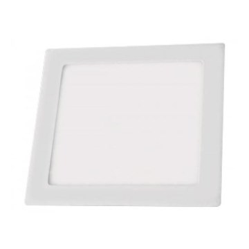 Infälld LED-armatur 18W/230V 20,8x20,8 cm vit