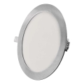 Infälld LED-armatur NEXXO LED/18W/230V 3000/3500/4000K silver Ø 22,5 cm