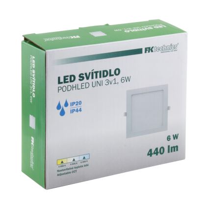 Infälld LED badrumsbelysning LED/6W/230V 3000/4000/6000K IP44