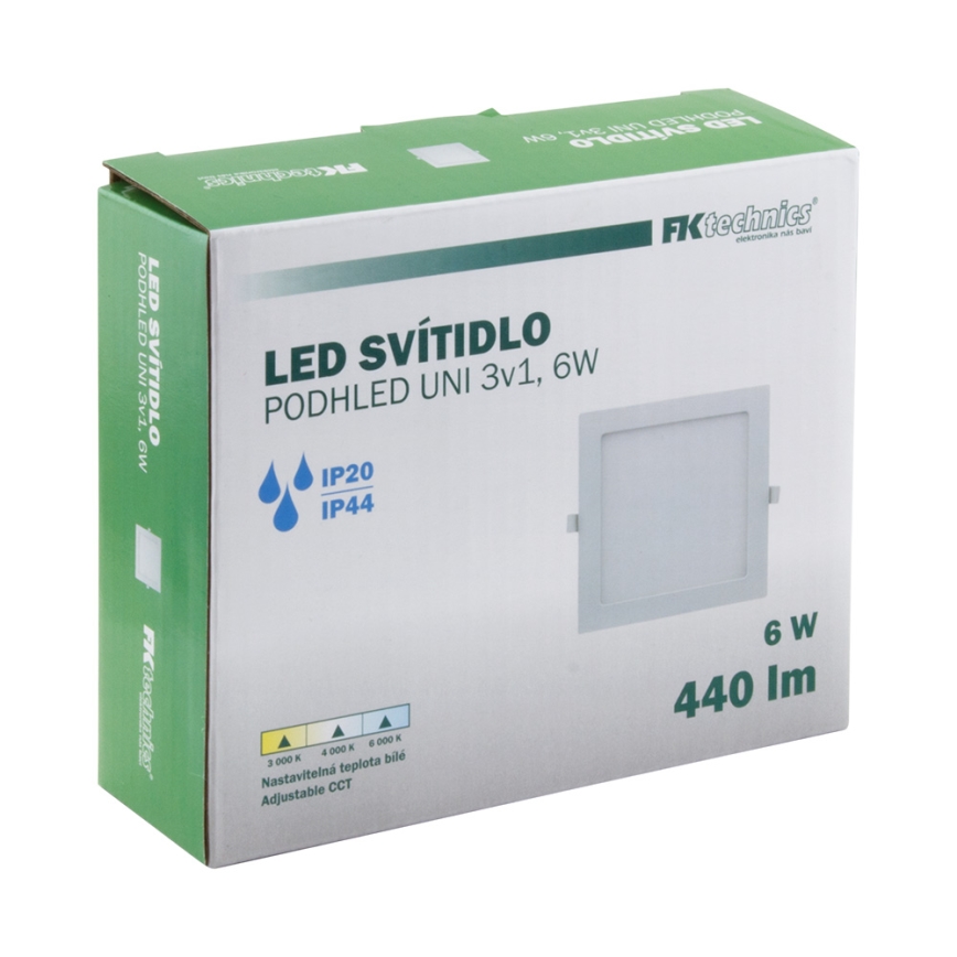 Infälld LED badrumsbelysning LED/6W/230V 3000/4000/6000K IP44