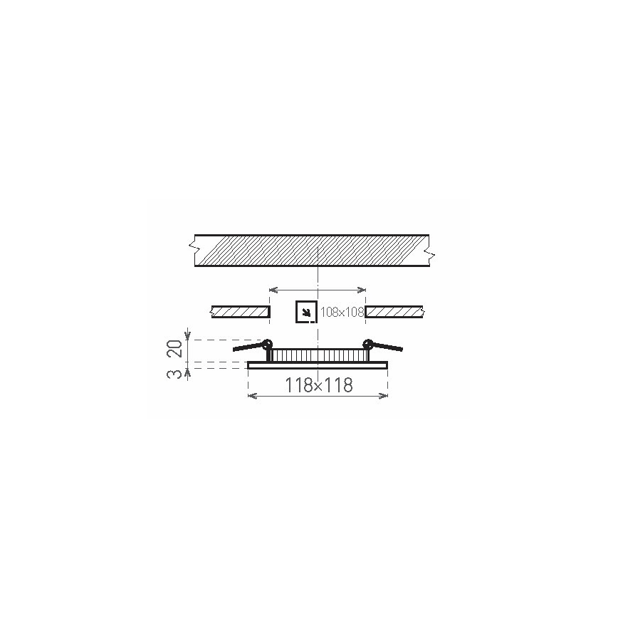 Infälld LED badrumsbelysning VEGA LED/6W/230V 2800K 11,8 cm IP44