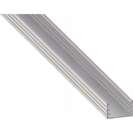 Infälld profil för LED-remsor 1 m, silver/vit