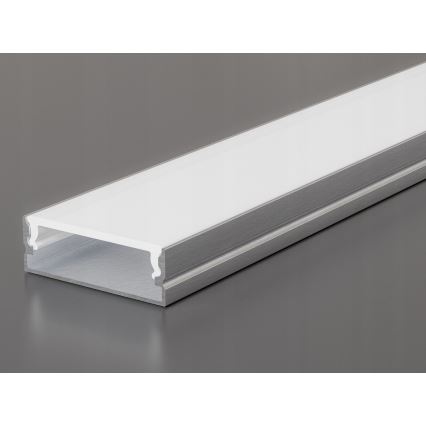 Infälld profil för LED-remsor 1 m silver/vit