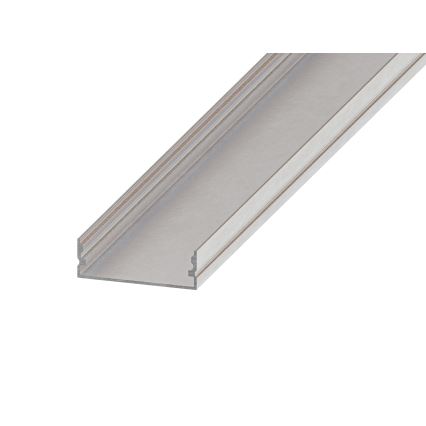 Infälld profil för LED-remsor 1 m silver/vit