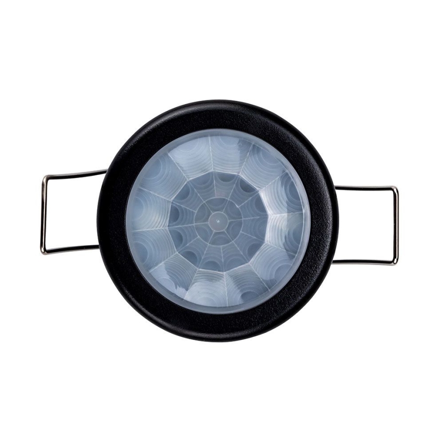 Infälld rörelsesensor PIR 360° 400W/230V svart