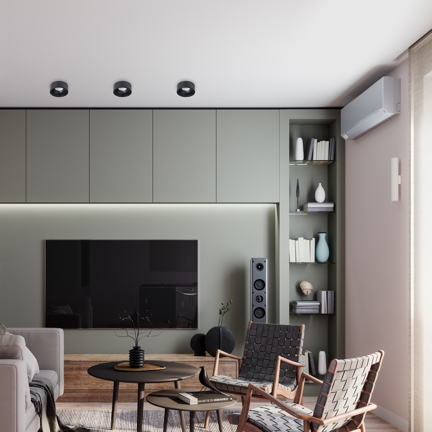 Infälld spotlight  BALI 1xGU5,3/MR16/25W/12V rund  svart