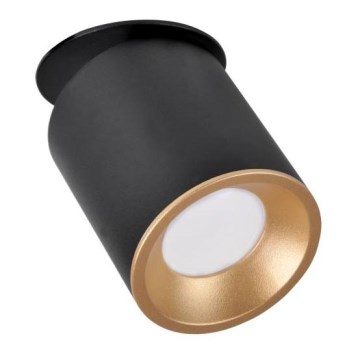 Infälld spotlight HARON 1xGU10/10W/230V svart/guld