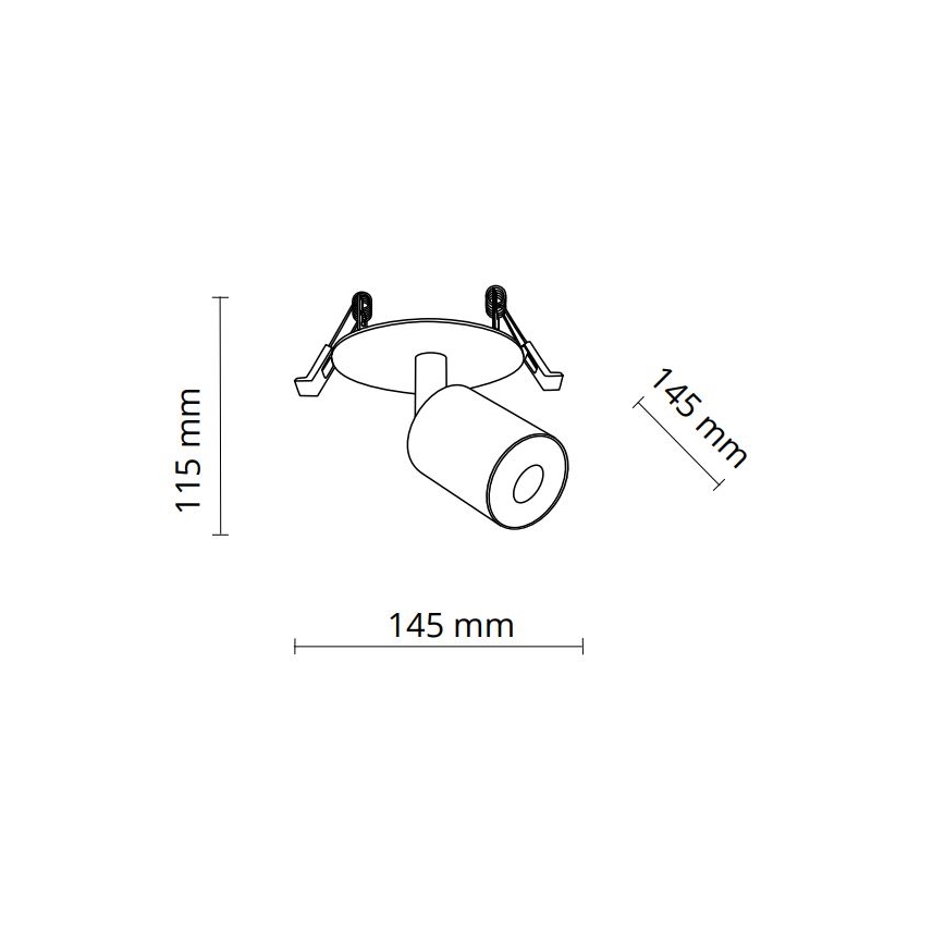 Infälld spotlight NEX 1xGU10/10W/230V vit