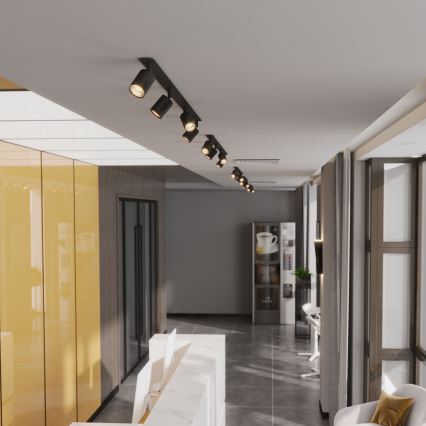 Infälld spotlight NEX 4xGU10/10W/230V svart