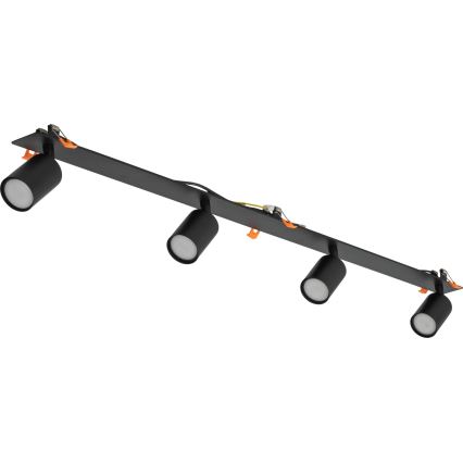 Infälld spotlight NEX 4xGU10/10W/230V svart