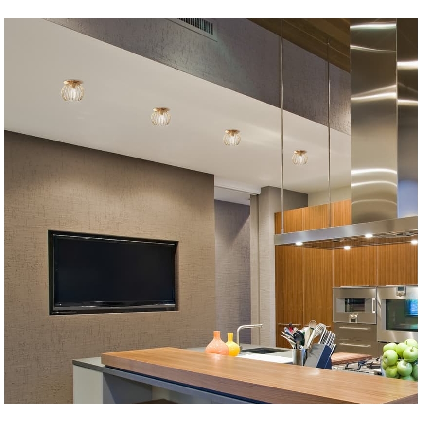 Infälld spotlight SK 93 1xG9/40W/230V guld