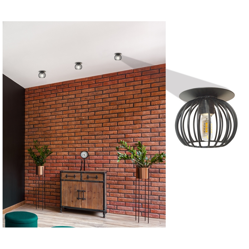 Infälld spotlight SK 93 1xG9/40W/230V svart