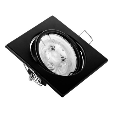 Infälld takarmatur 1xGU10/MR16/10W/230V 9x9 cm svart