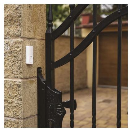 Infälld trådlös dörrklocka 230V + 1xCR2032 vit