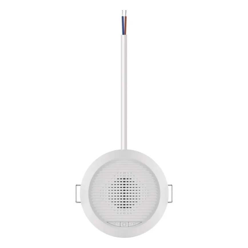 Infälld trådlös dörrklocka 230V + 1xCR2032 vit