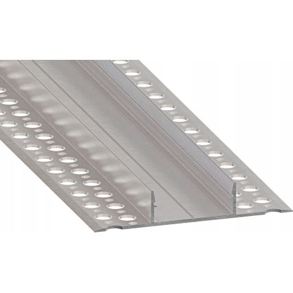 Infällningsprofil för LED-remsor 1 m, silver/vit