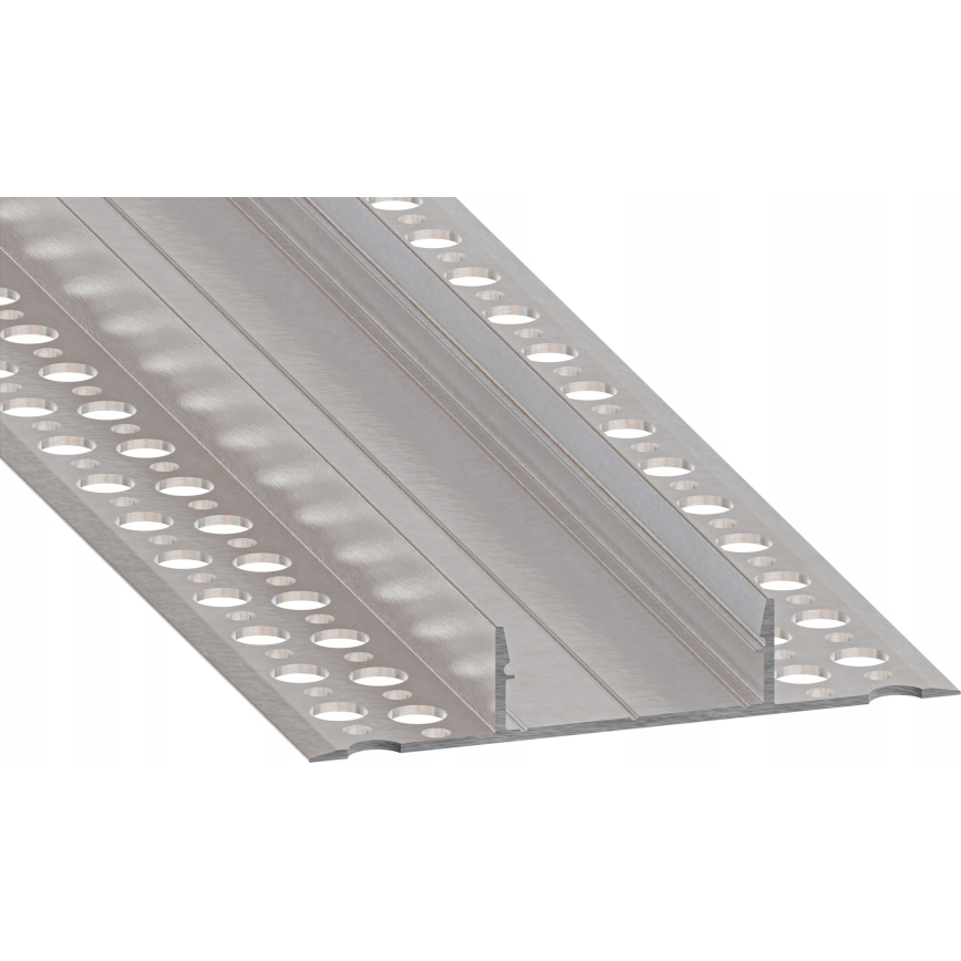 Infällningsprofil för LED-remsor 1 m, silver/vit