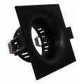 Infällningsram för infälld takarmatur GU10 8,6x8,6 cm svart