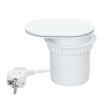 Infällt vägguttag 20W 1 uttag + USB A+C vit