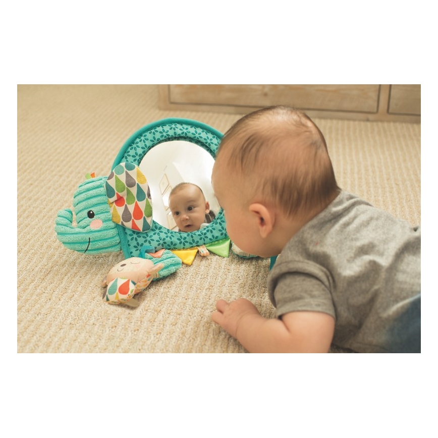 Infantino - Hanging toy med activities och spegel elefant