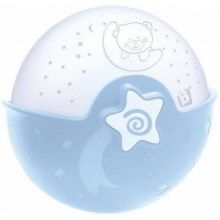 Infantino - Liten barnlampa med projektor 3xAA blå