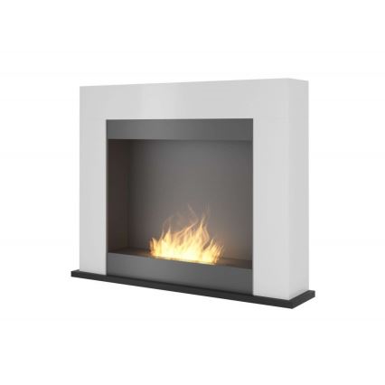 InFire - BIO eldstad 87,5x110 cm 3kW vit