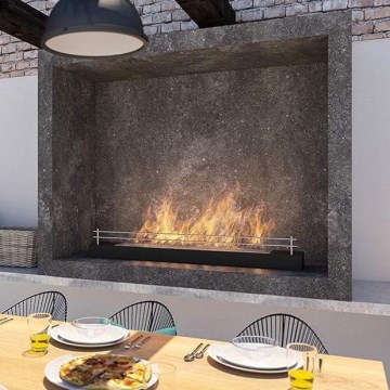 InFire - BIO eldstad 8x120 cm 3kW svart