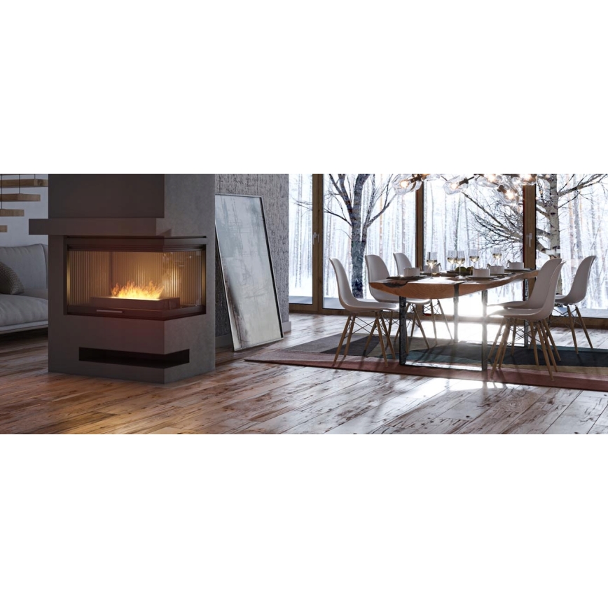 InFire - BIO eldstad 8x60 cm 3kW svart