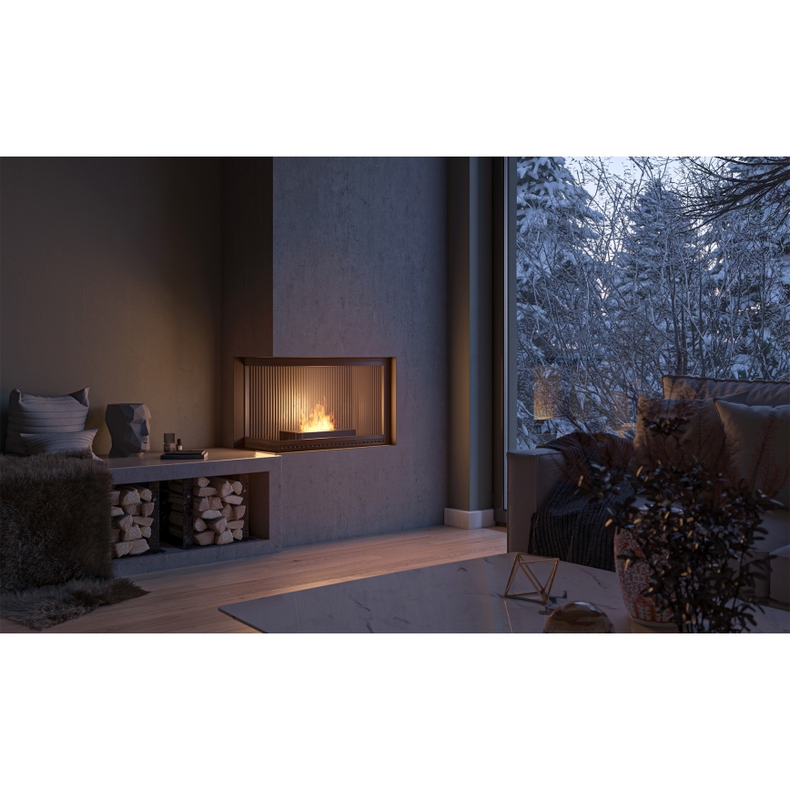 InFire - BIO eldstad 8x60 cm 3kW svart